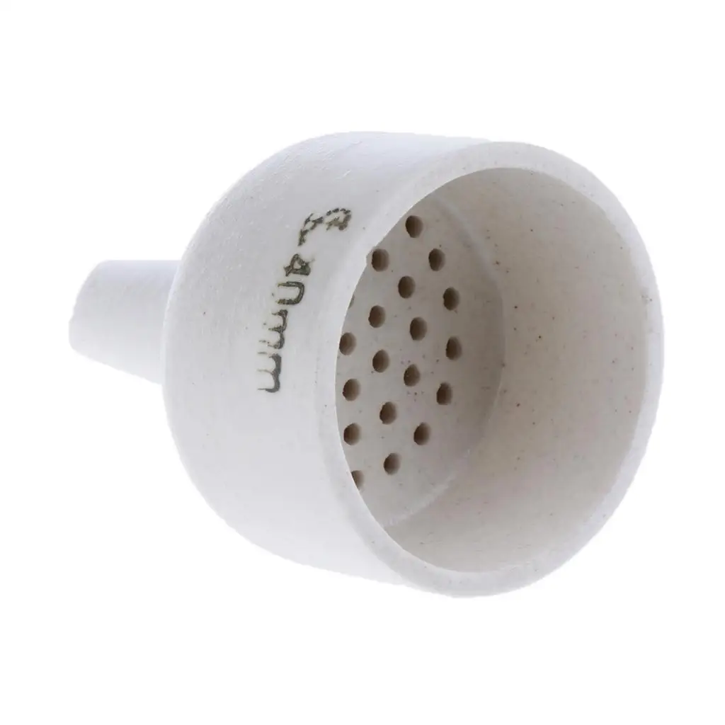 Scientific Wide Mouth Porcelain Filter Funnel Heat Resistant Fill Tool for Laboratory Research and Filtration