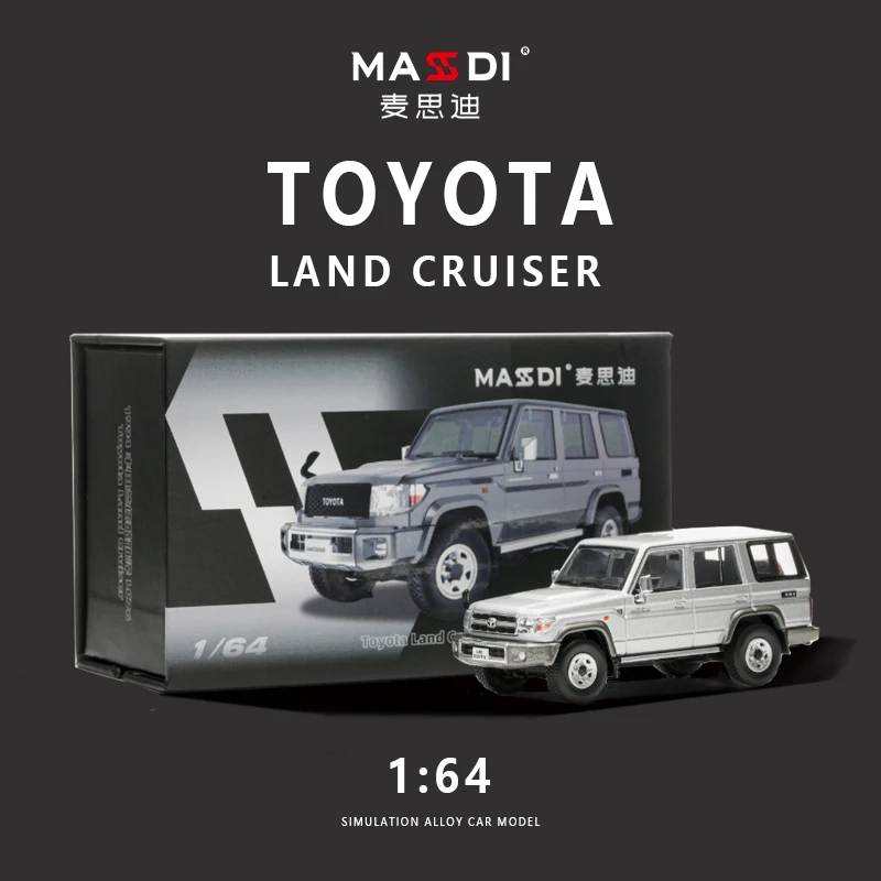 

MASDI 1:64 Toyota Land Cruiser LC76 die-cast alloy car model, a gift toy for children, a decorative item for boys' rooms.