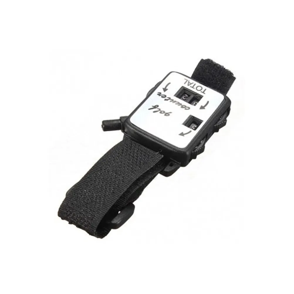 

Golf Training Score Keeper Wristband Black Lightweight Plastic Stroke Counter with Adjustable Hook Loop Band 24Cm Total Length