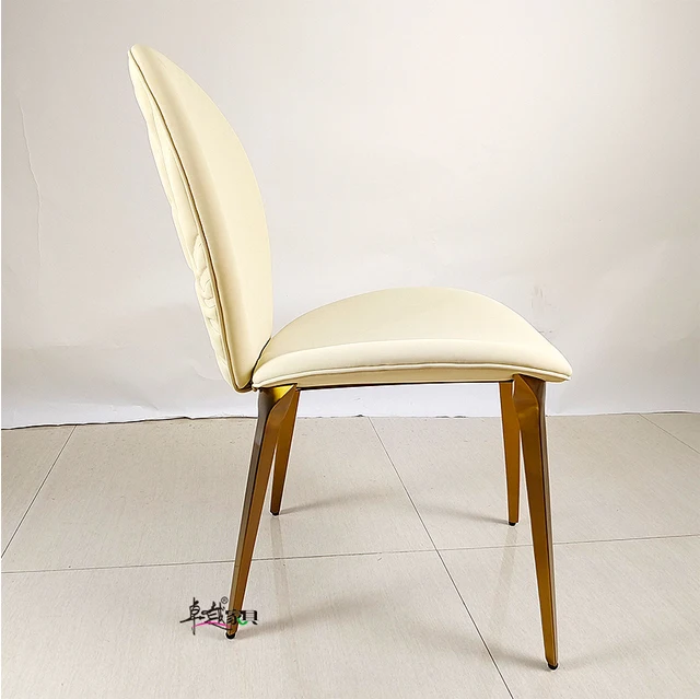 Customized Luxury Dining Chair Modern Designer Casual Leather & Metal Home Furniture Stainless Steel For Home And Living Room