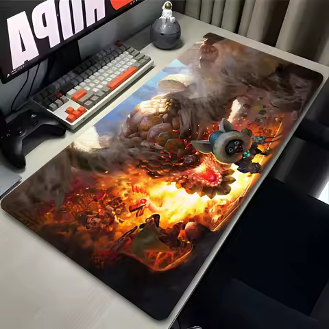 Mouse Pad Office PC Anime Dragon Mousepad Laptop Monster H-hunter Wilds Keyboard Pad Black Cat Gaming Accessories Desk Mouse Mat