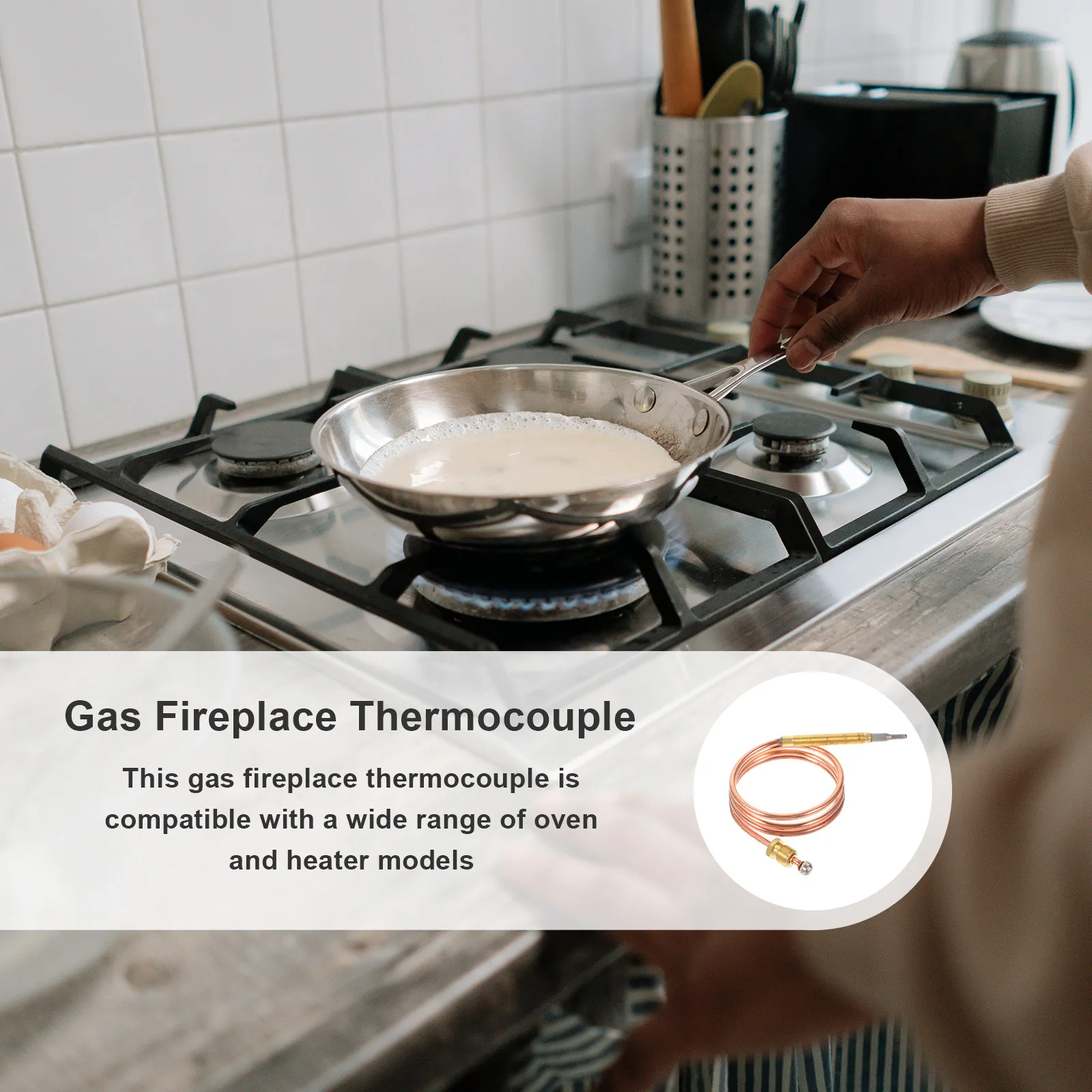 

Термопара 600 мм для газового камина: надежный датчик температуры для безопасного отключения, универсальная запасная часть для печи/обогревателя