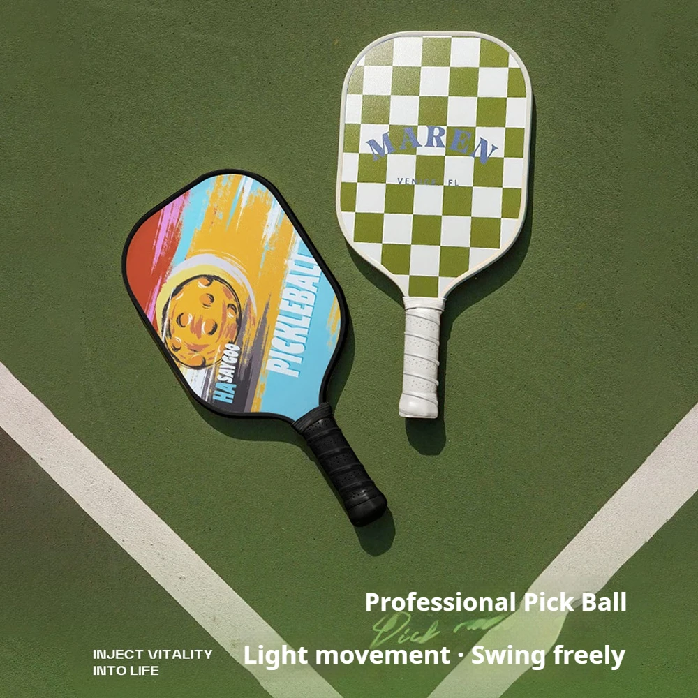 Pickleball-Paddel-Set aus Kohlefaser, langlebige Schläger für Kinder und Erwachsene, Training im Innen- und Außenbereich, mit Komfortgriff
