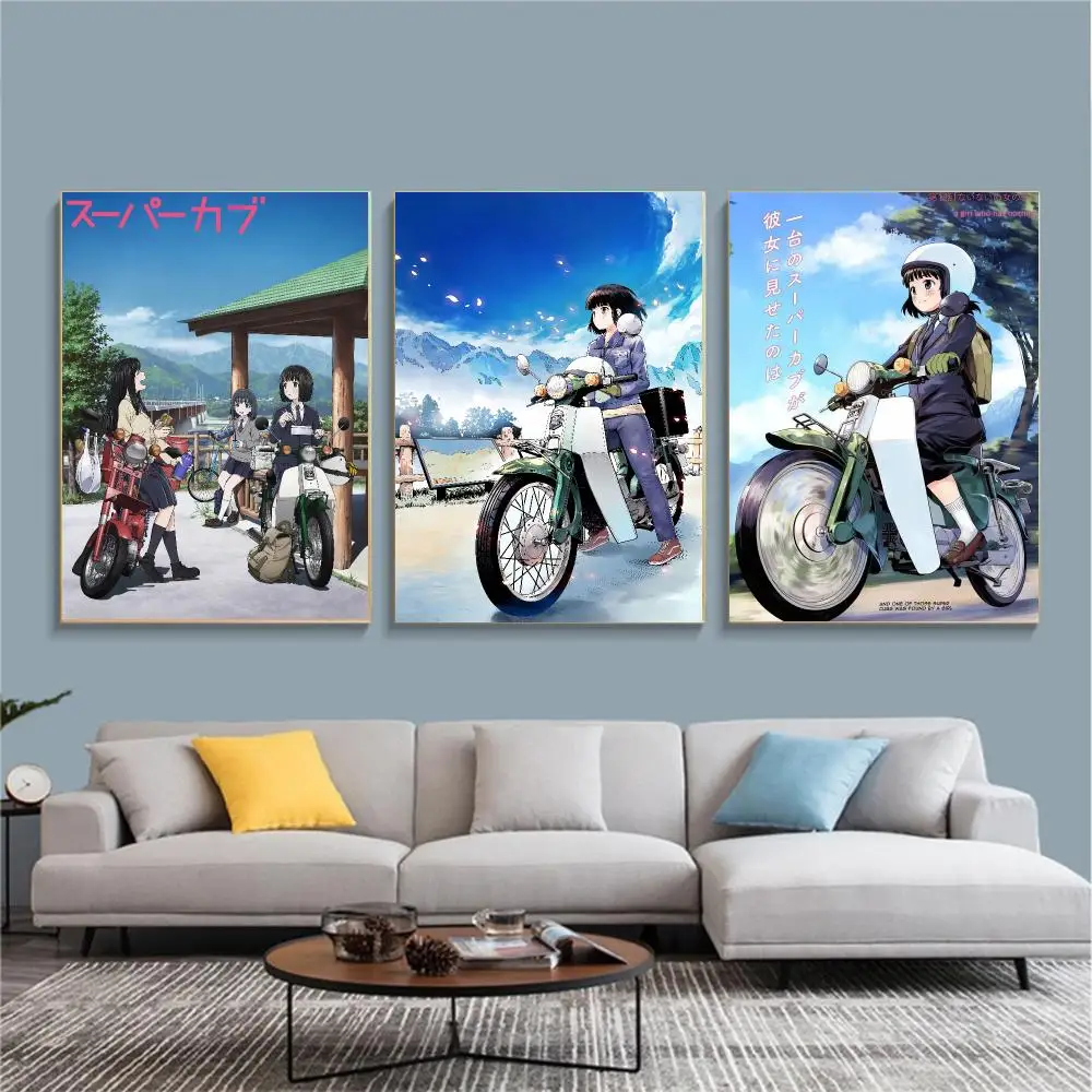 anime S-Super Cub-B Painting Calligraphy Nature Inspired Artwork for Living Room  Home Decoration