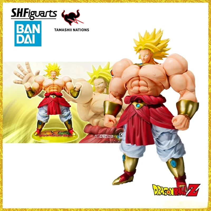 

Original Bandai S.H.Figuarts SHF BROLY 40th Anniversary Reissue Edition Dragon Ball Z Anime Action Figures Model Toys