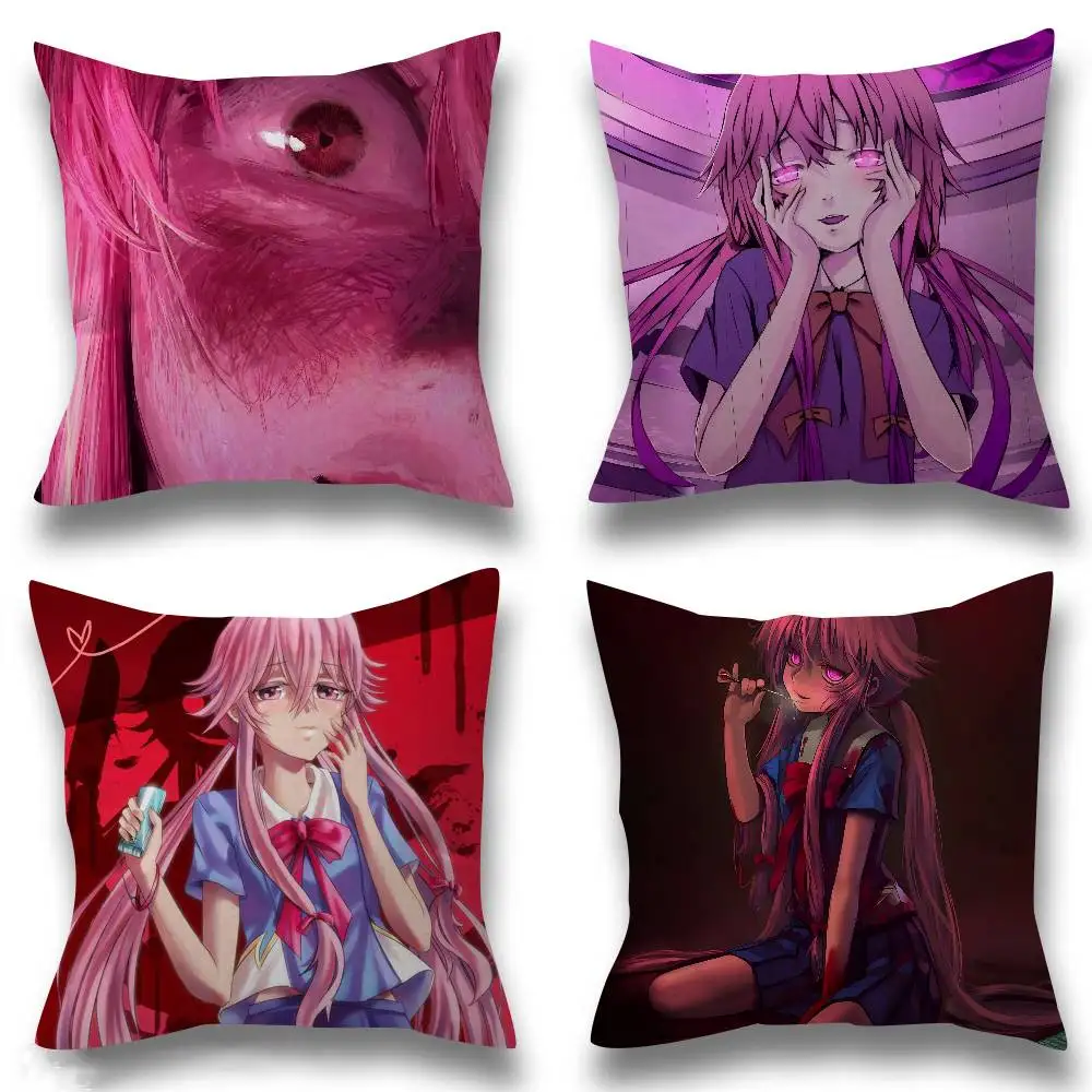 

Future Diary Pillow Gifts Home Office Furnishings Bedroom Sofa Car Cushion Cover Case 45x45cm
