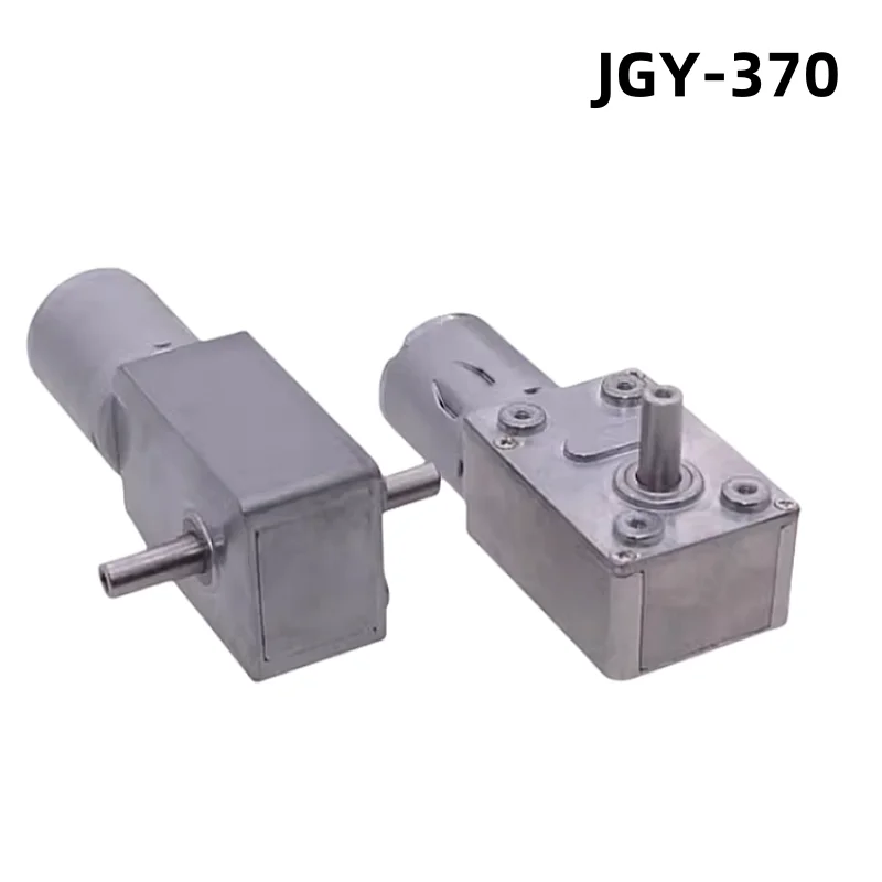 

JGY-370 Single Shaft/Double Shaft Worm Gear Motor 6V12V24V Self-Locking Speed Adjustable High Torque DC Motor