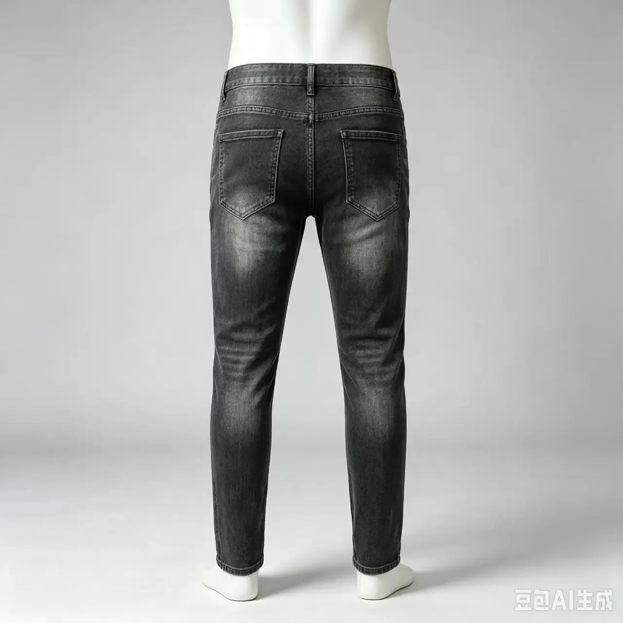 street fashion newy2k men's jeans leather tag scratch elastic slim fit washed nostalgic black gray jeans hip-hop brand designe