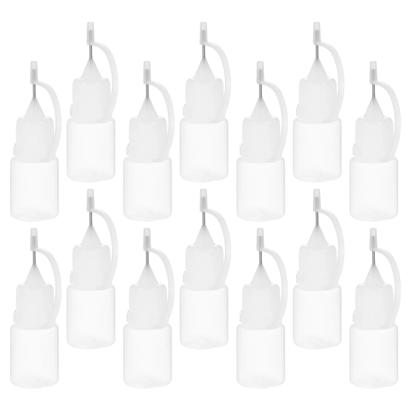 30 bottiglie da spremere ricaricabili da 5 ml con punta dell'ago, mini bottiglie vuote per vernice con colla a olio per progetti artigianali riutilizzabili