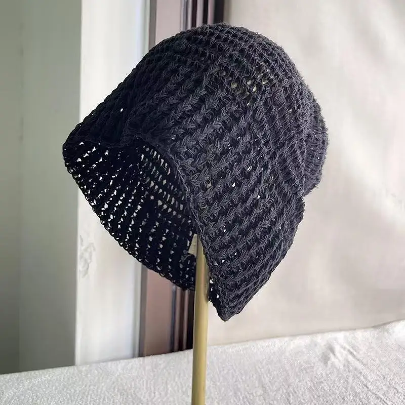 Muslim Caps For Men Clothing Women Skull Prayer Hat  Knitted Mesh Kufi Kippah Islamic Saudi Arabia Jewish Summer Black 0730 view 3