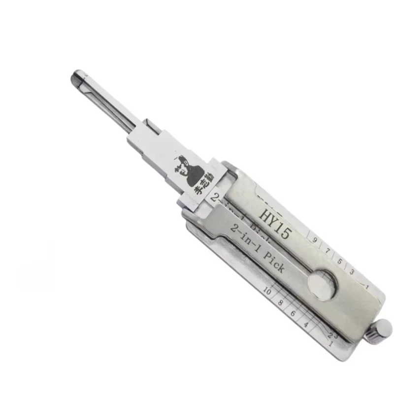2026 NEW  Lishi HY15 2 in 1 Locksmith Tool Lock Pick & Decoder Flat Milling for Hyundai FOR Kia Models Locksmith Tools Ganzua