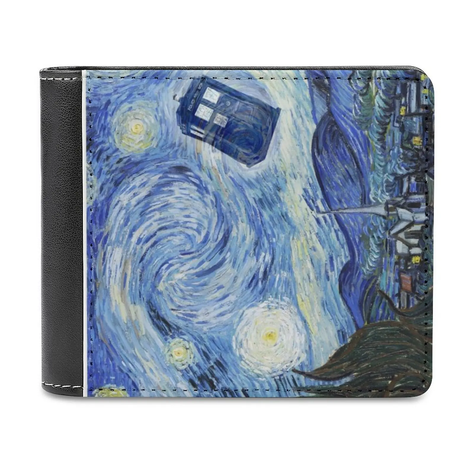 

Vincent And The Men's Wallet Leisure Travel Lightweight Portable Wallets Short Style Male Purse Van Gogh Matt Smith Starry