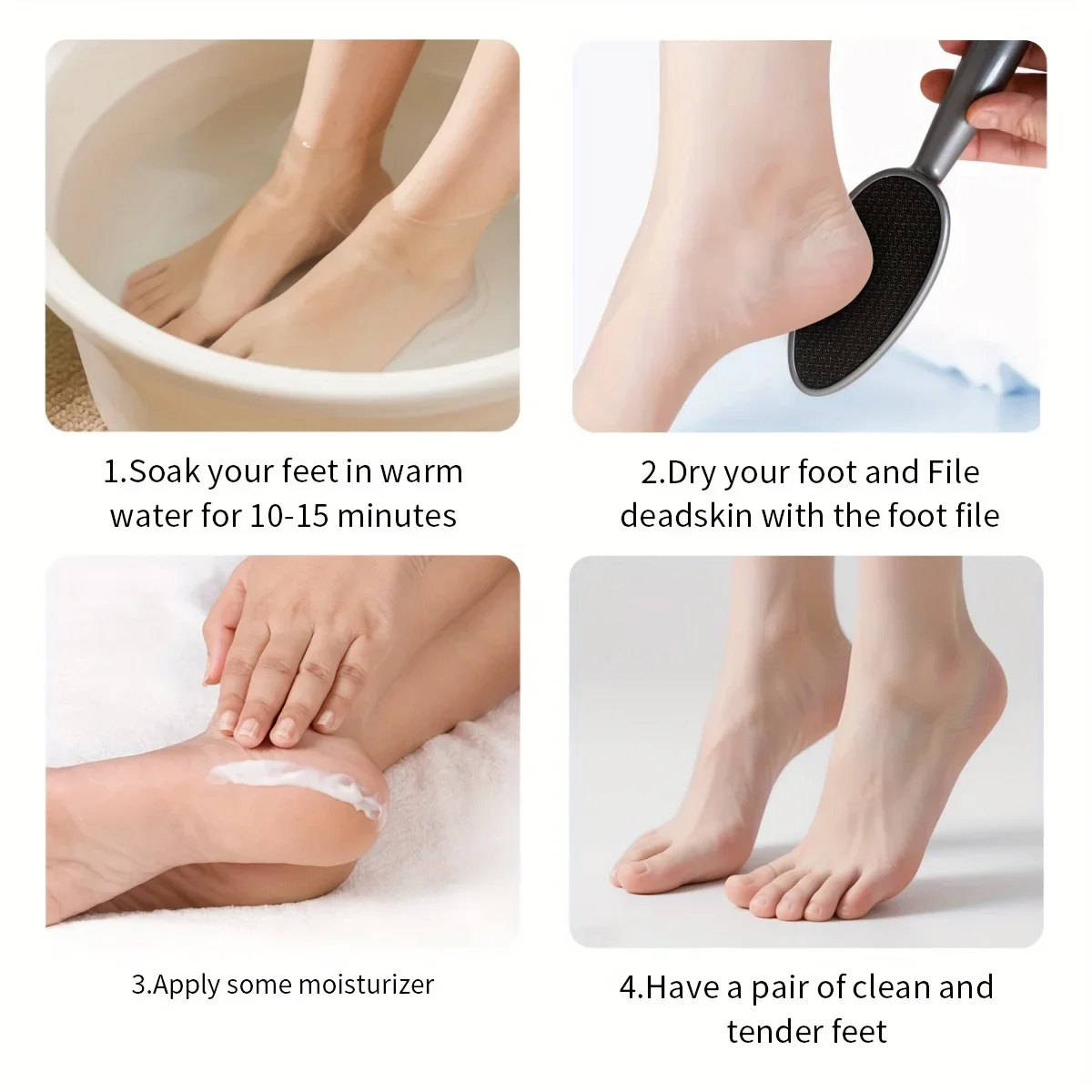 1 removedor de callos de talón, herramienta de eliminación de color Beige claro muerto, lima de pies para el cuidado diario para tacones ásperos, herramienta de cuidado de los pies Unisex