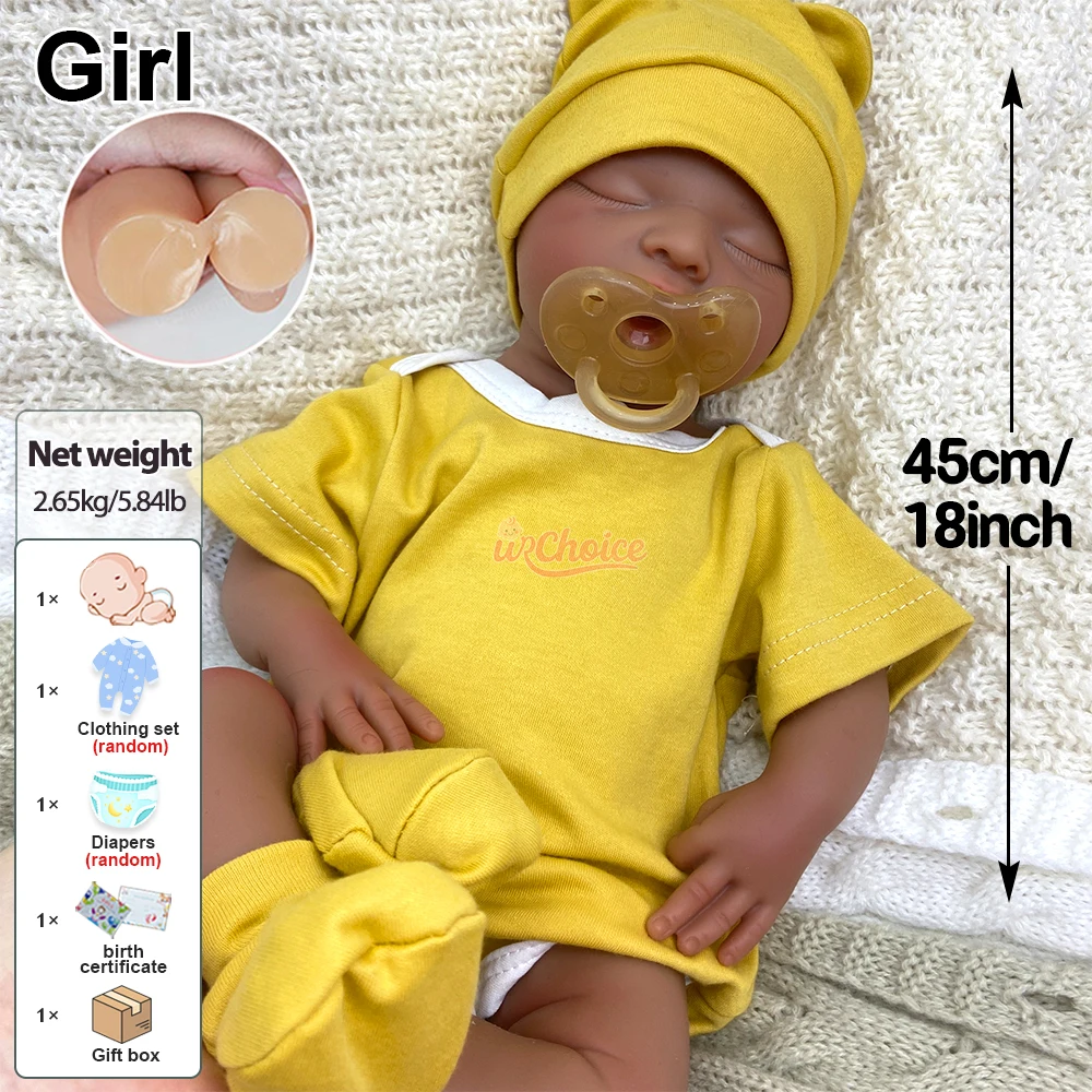 18 inch open mond meisje therapeutische herboren siliconen babypop handgemaakte levensechte waterdichte pop voor ouderen met verloren kinderen
