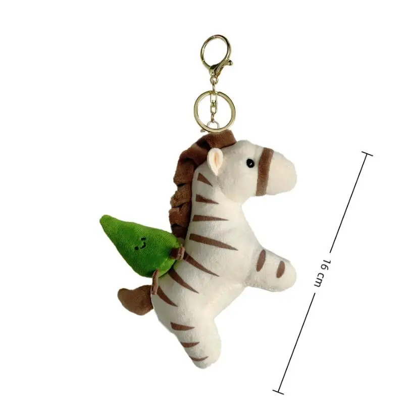 Bonito pullable pelúcia zebra pingente chaveiro kawaii mochila pingente decoração acessórios macio pelúcia boneca brinquedo presentes das crianças