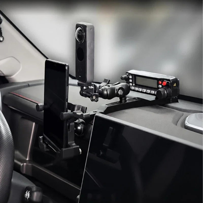 Car Center Console Integrated Phone Holder Anti-Shake Car Multi-Device Extension Mount Accessories For Jetour Traveler 2022-2026