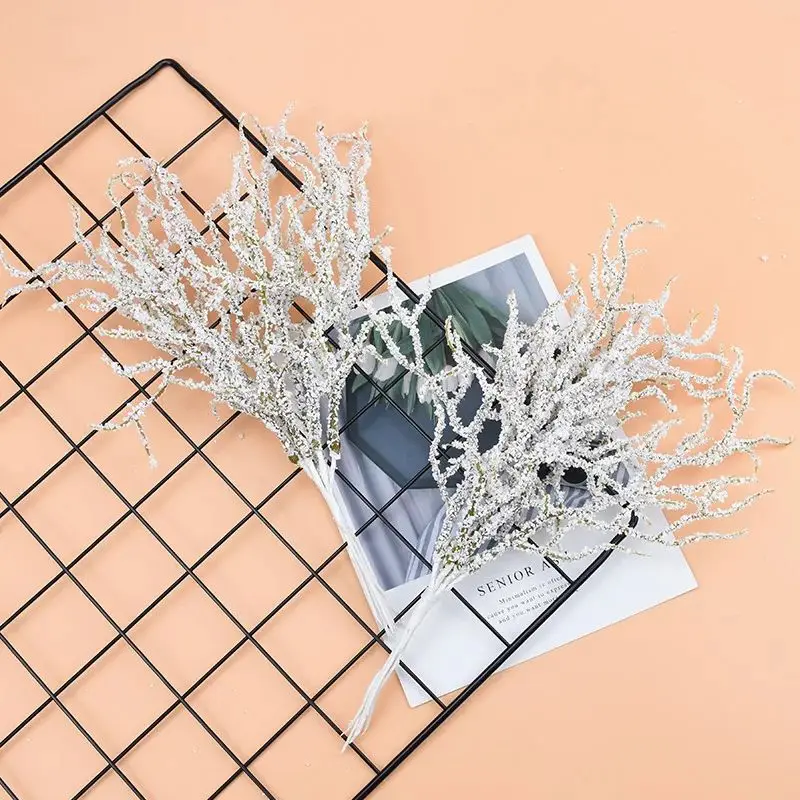 6 Stück Künstliche Pflanzen und Blumen, Bestseller für Zuhause, Hochzeit, Weihnachten, Schneepflanzen im Topf, DIY-Arrangement, Vase, Fotorequisiten – Detail 2