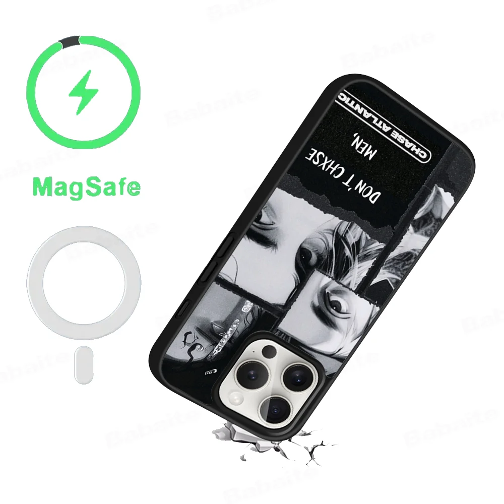 Chase Atlantic Music Phone Case Magnetic Case For iPhone 16 14 13 12 11 15 Pro Max Plus For Magsafe Wireless Charge Cover