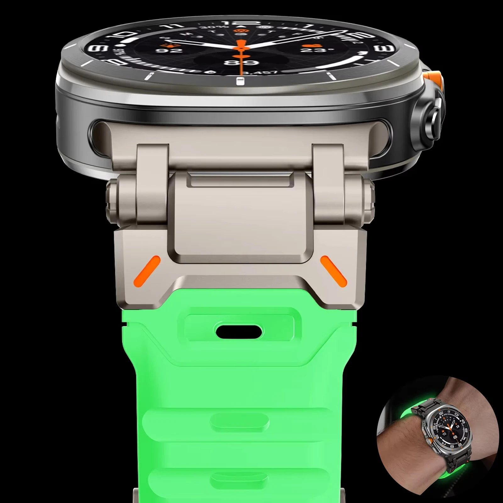 Kautschukarmband für Samsung Galaxy Watch 7 Ultra 47 mm, Sport-Silikonband, Armband für Galaxy Watch Ultra 2025, Armband