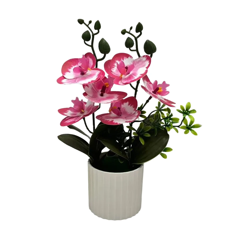 

Lifelike Plant Phalaenopsis Bonsai Birthday Present Beautiful Synthetic Flower Arrangement Decorative Plant Synthetic Materials