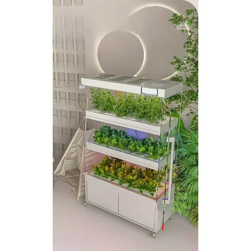 Intelligent soilless cultivation planting machine, display cabinet, three-dimensional seedling machine