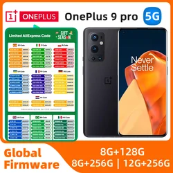 OnePlus 9 Pro Global Version 8 ГБ 128 ГБ Snapdragon 888 5G 6,7 дюйма 120 Гц Дисплей жидкости Hasselblad 50 МП Камера оригинальный б/у телефон