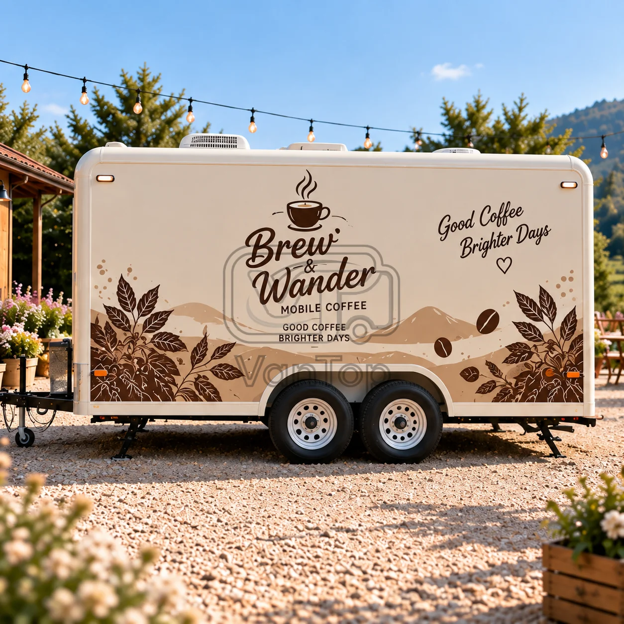 Fully Equipped Mobile Kitchen Custom Concession Food Trailer For Sale For Coffee Business