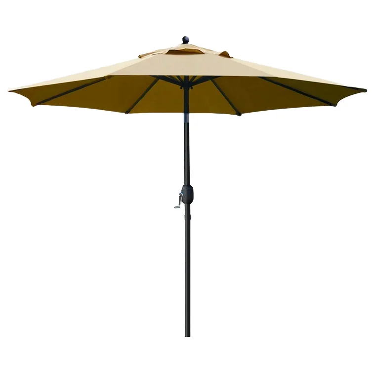 

Modern Aluminum Outdoor Umbrella Push Button Tilt Crank Versatile Sun Awning Parasol for Garden Restaurant Patio Hotels Parks