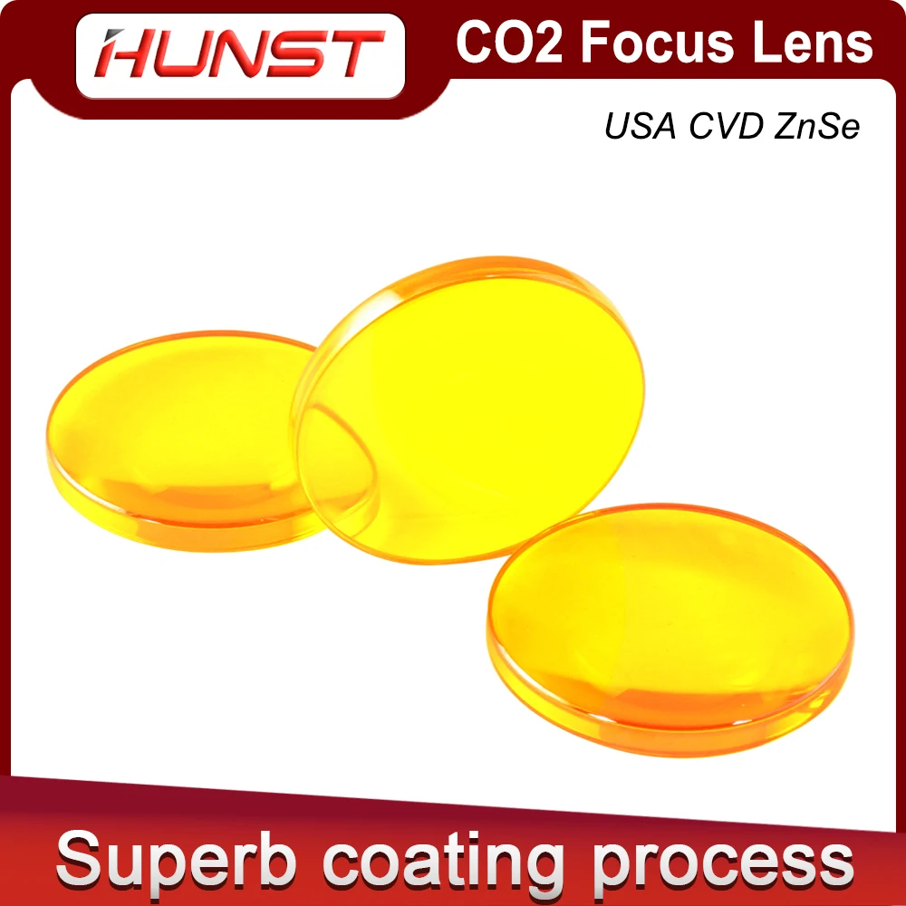 HUNST USA CVD ZnSe Focus Lens Dia 12mm 18mm 19.05mm 20mm FL 38.1 50.8 63.5 76.2 101.6mm For Co2 Laser Engraving Cutting Machine