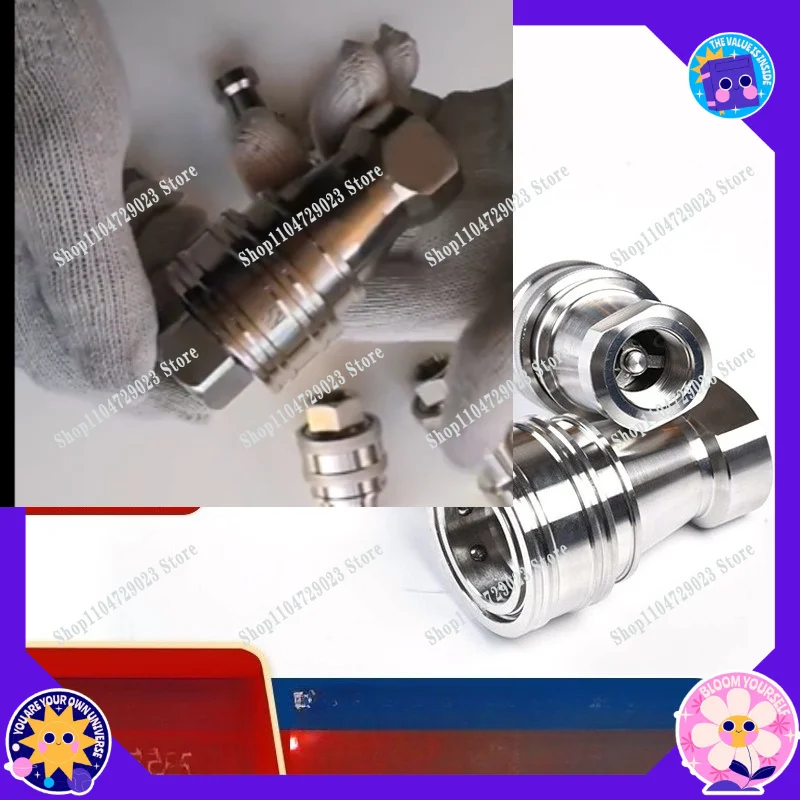 304 stainless steel quick connector manufacturers supply open and closed hydraulic KZF double self-sealing quick connector