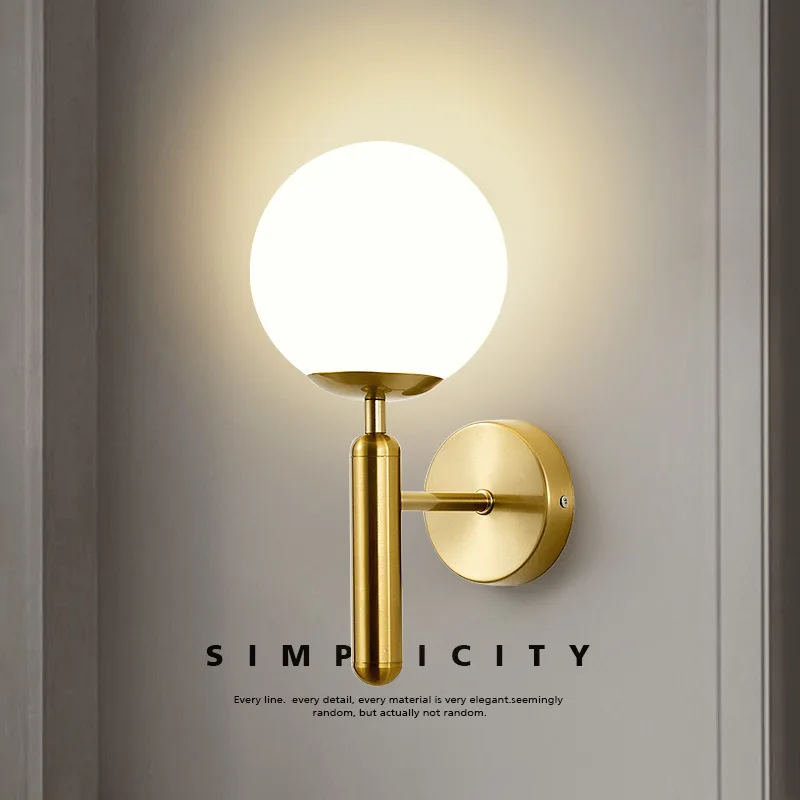 Imagem -01 - Nordic Indoor Ball Shape Luminária Led Luminária de Parede Lâmpada para Quarto Sala de Estar Decoração de Casa Luminária Base E27 nordic indoor ball shape luminaria led luminaria de parede lampada para quarto sala de estar decoracao de casa luminaria base e27 01