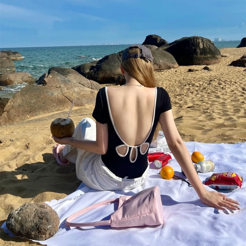 

Women's Bal One-Piece Swimsuit Thermal Spring Bathing Suit Beach Vaion Sea Urchin Dr Casual Swimwear Fixed Chest P...