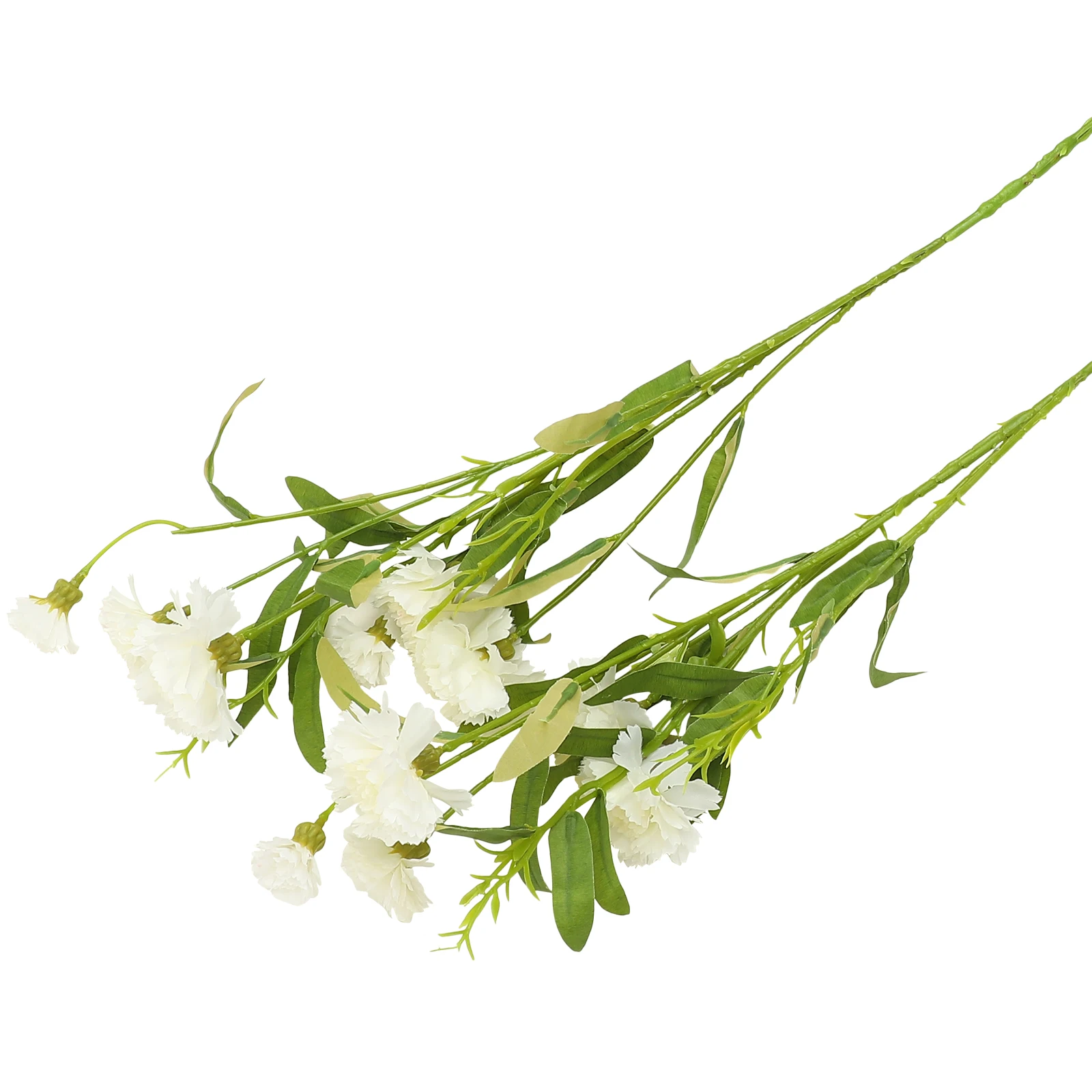 

2pcs Artificial Carnations Flowers Orange Decorative Home Living Room Banquet Party Bunches Decors Lifelike Bouquets Long Term