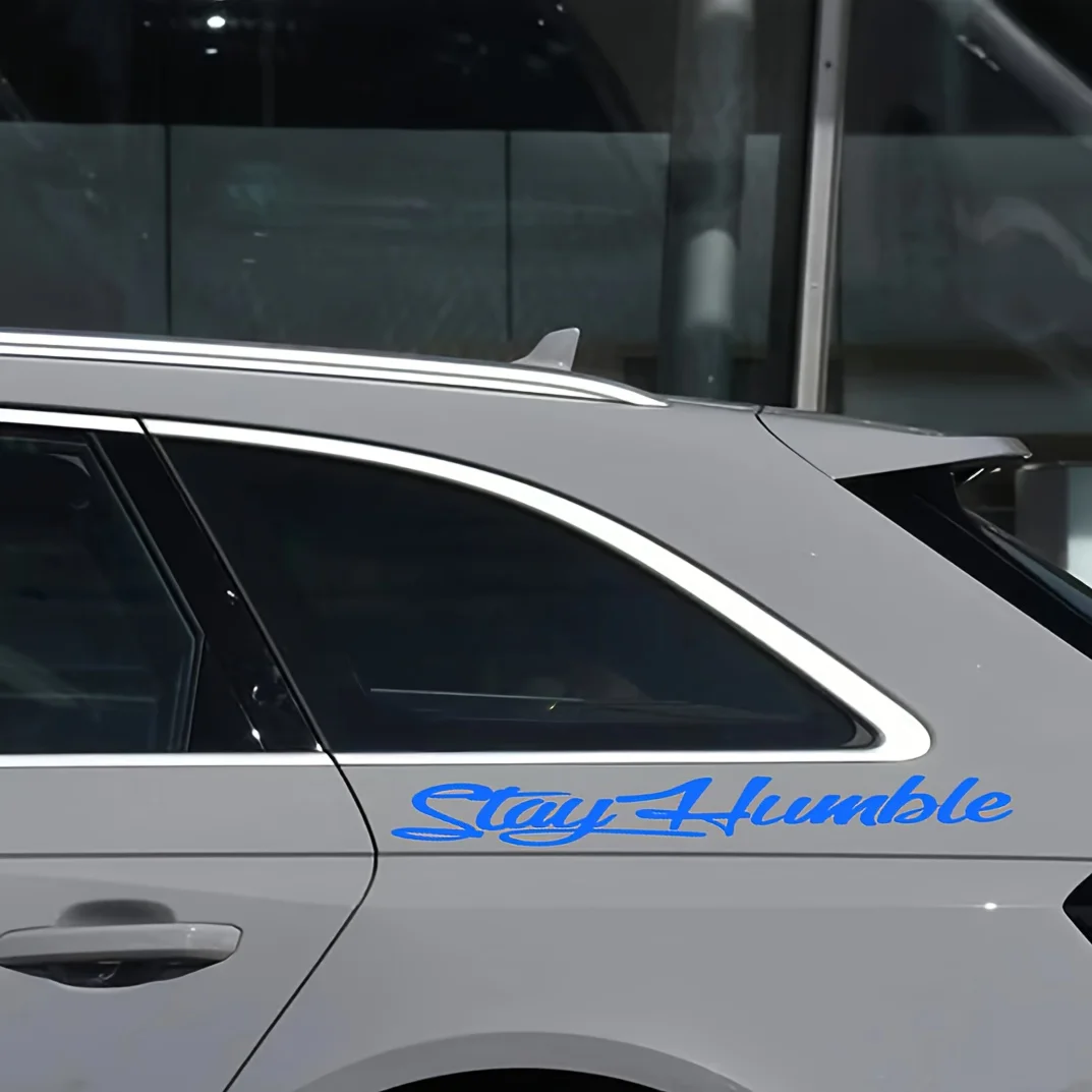 Autocollant en carbone Humility pour décoration de pare-chocs, autocollant graphique pour porte latérale de voiture et camion, 1 pièce