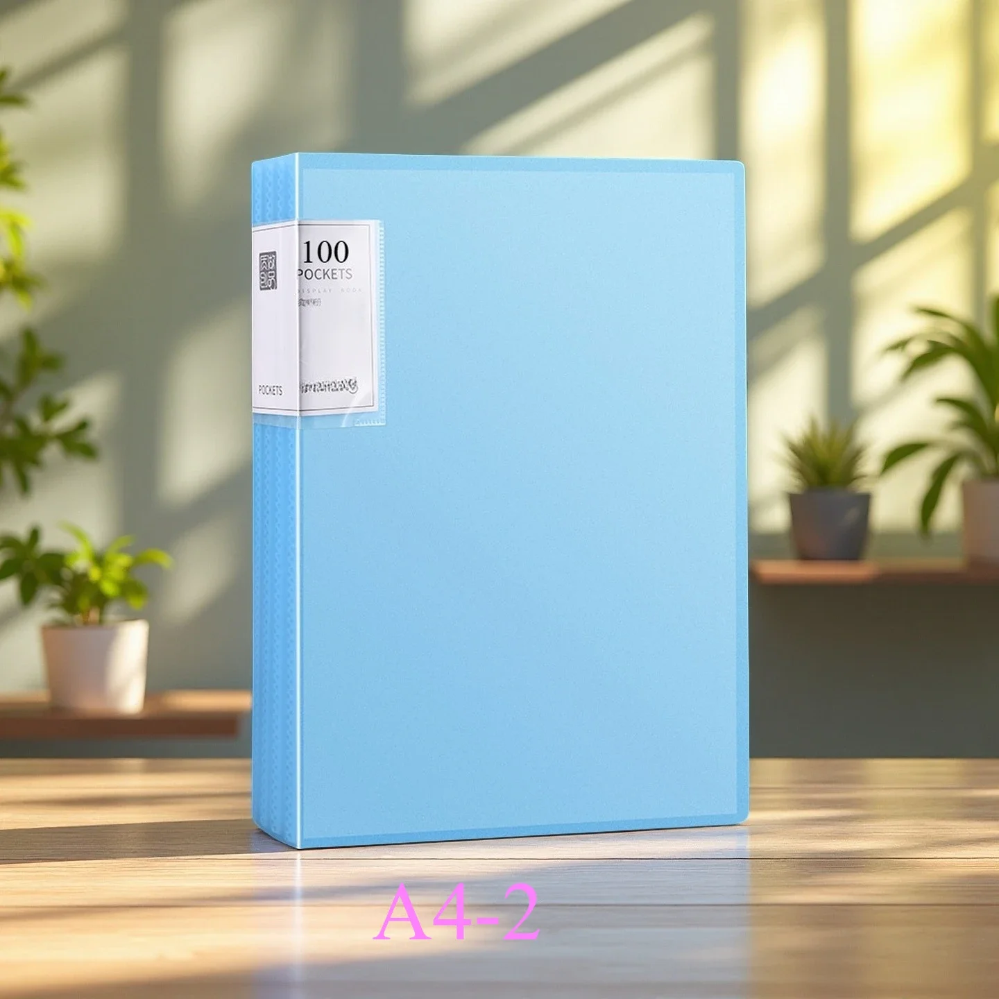 1pc A4 Transparent Plastic File Folder, Multi-Page Data Bag Office Study Document Case Durable Layered Insert Archive