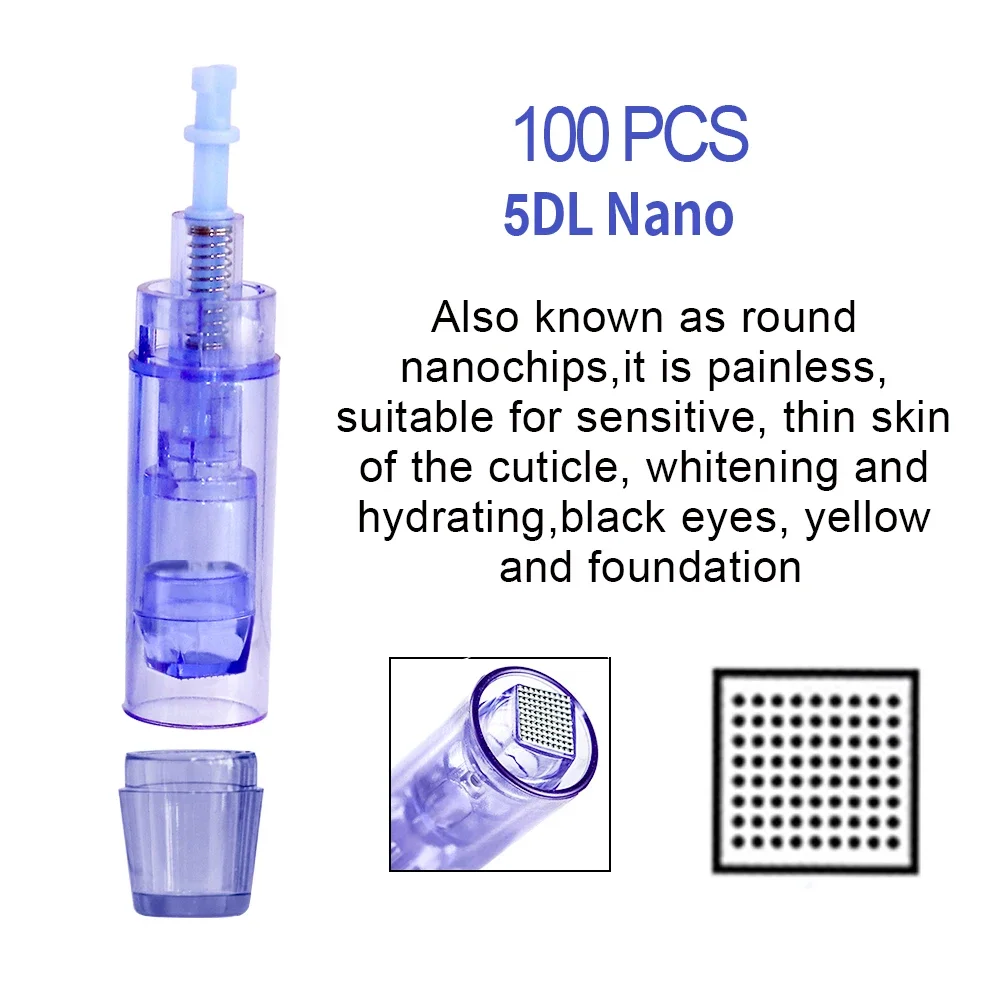 10/20/50/100 stuks bajonet microneedling dermapen micronaalden voor UltimaA6 Dr.imp pen 9/12/36/42-pins/nano cartridge tips MYM stamp
