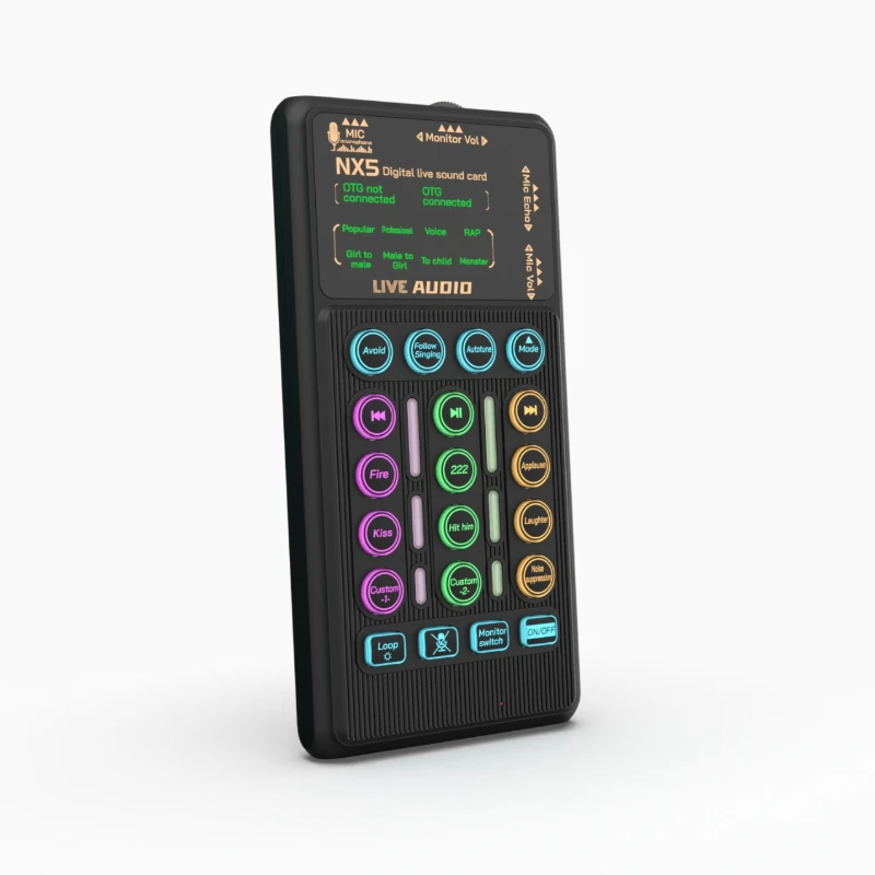 بطاقة الصوت الاحترافية NX5 الأصلية للبث المباشر وتسجيل الفيديو وألعاب الغناء مناسبة لاحتياجات الوسائط المتعددة