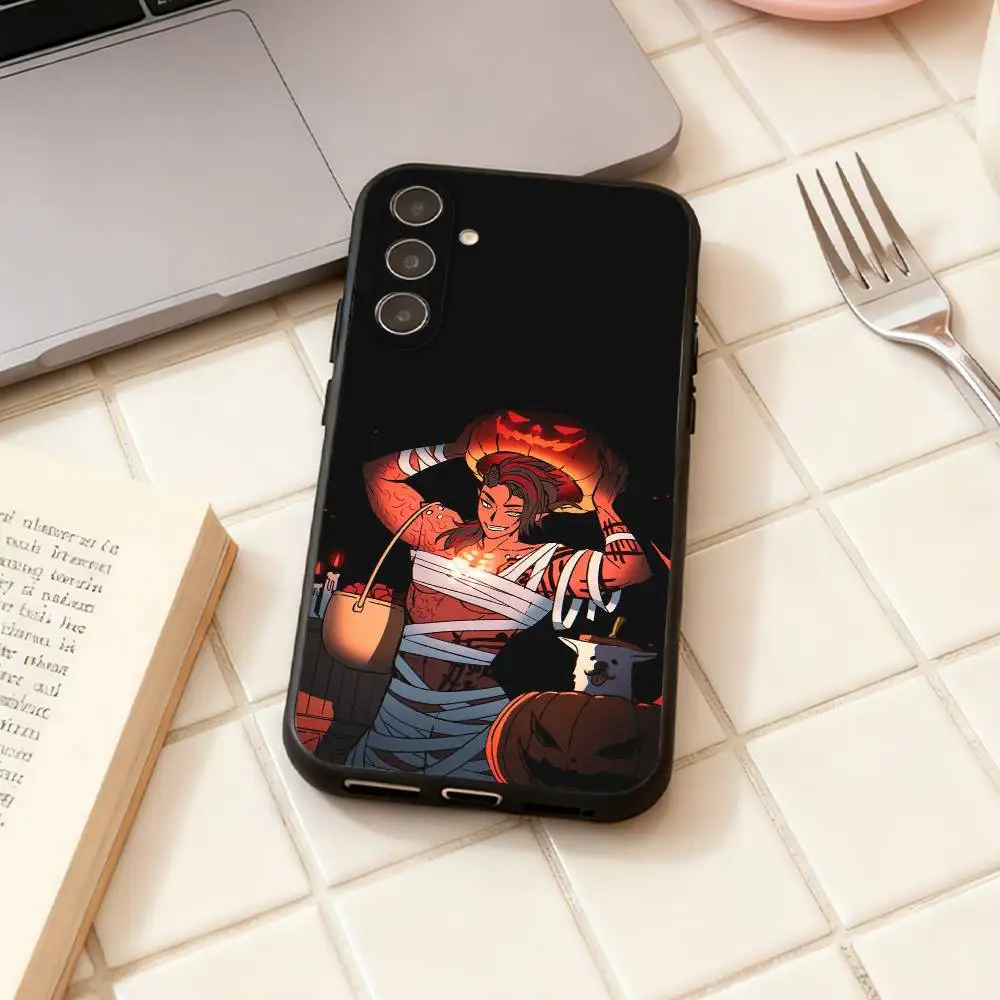 حافظة هاتف Game K-Karlach Baldurs-s G-Gate 3 لهاتف سامسونج جالاكسي A73، A72، A71، A70، A53، A52، A51، أخرى غلاف أسود ناعم