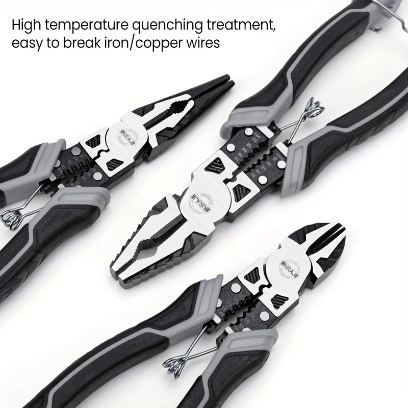 Steel Wire Pliers, Multifunctional Industrial Grade Pointed Nose Pliers, Diagonal Pliers, Cable Pliers, Electrical Pliers