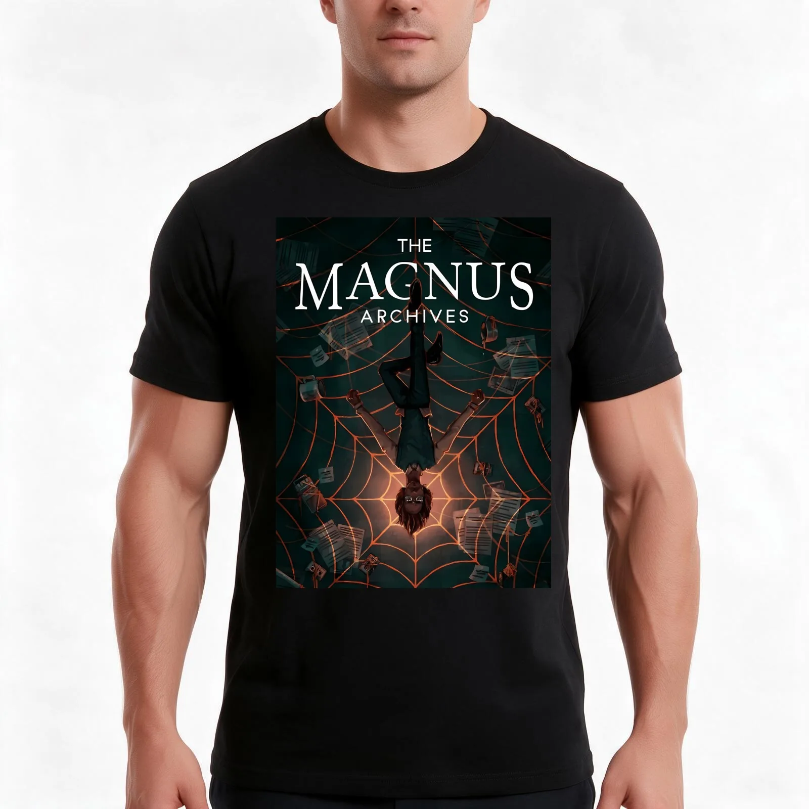 The magnus archives T-Shirt, Summer Casual Cotton Tee, Oversized Streetwear Tops, Vintage Graphic Print, Loose Fit Short Sleeve