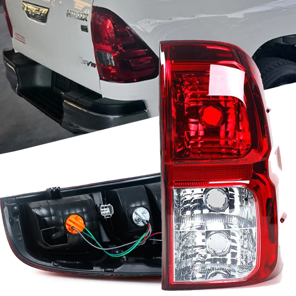 

Taillights For Toyota Hilux Revo Pickup Truck 2015 2016 2017 2018 No Bulb Turn Signal Brake Light LED Car Tail Rear Lamps