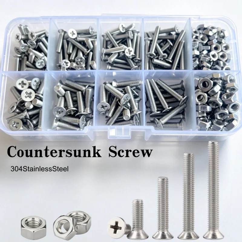 Phillips Countersink with Nuts Set for Home And Workshop DIY Ideal Gift for Enthusiasts