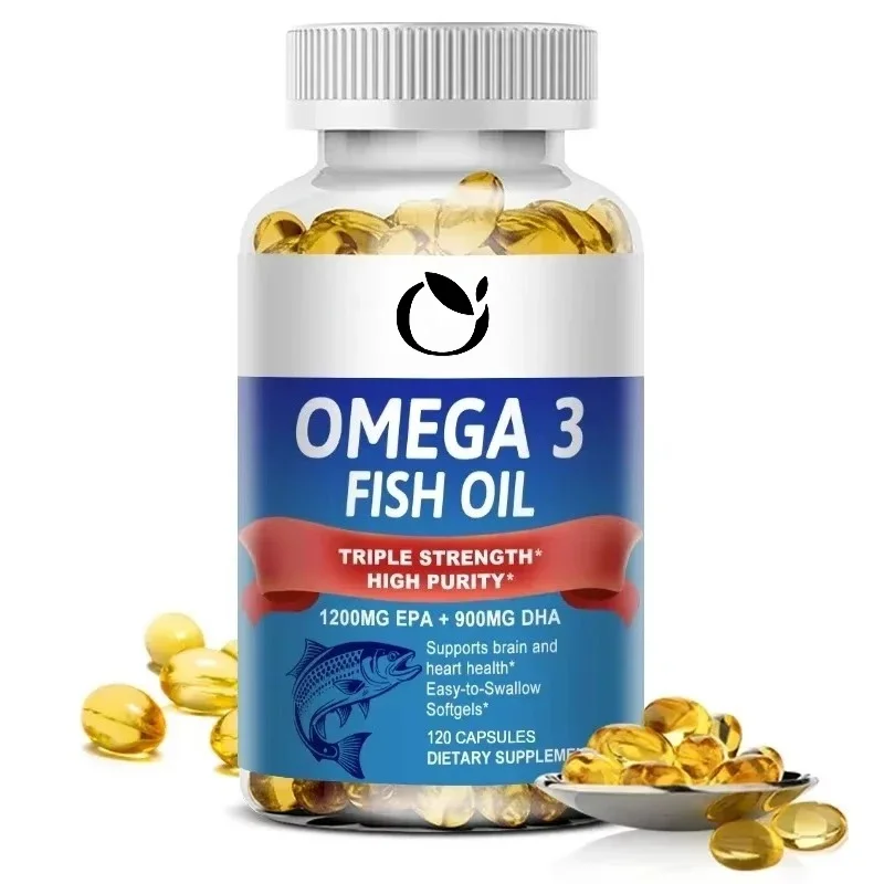 Triple Strength Omega 3 Fish Oil - Fish Oil Supplement with EPA & DHA Fatty Acids Premium Wild Caught