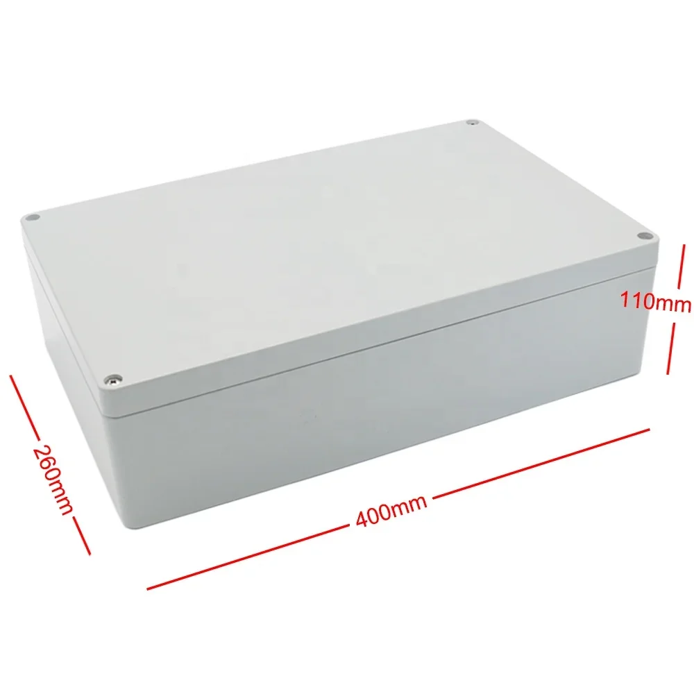 400*260*110 mm Manufacturer Outlet Well-made Aluminum Enclosure Flip Lid Waterproof Box for Moist Environment