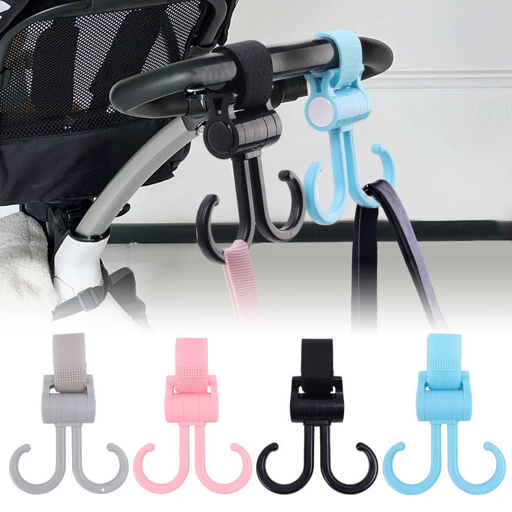 

Portable Baby Stroller Double Hooks Shopping Cart Hanging Bag Hanging Buckles Organizer Car Back Seat Hook Universal Accessories