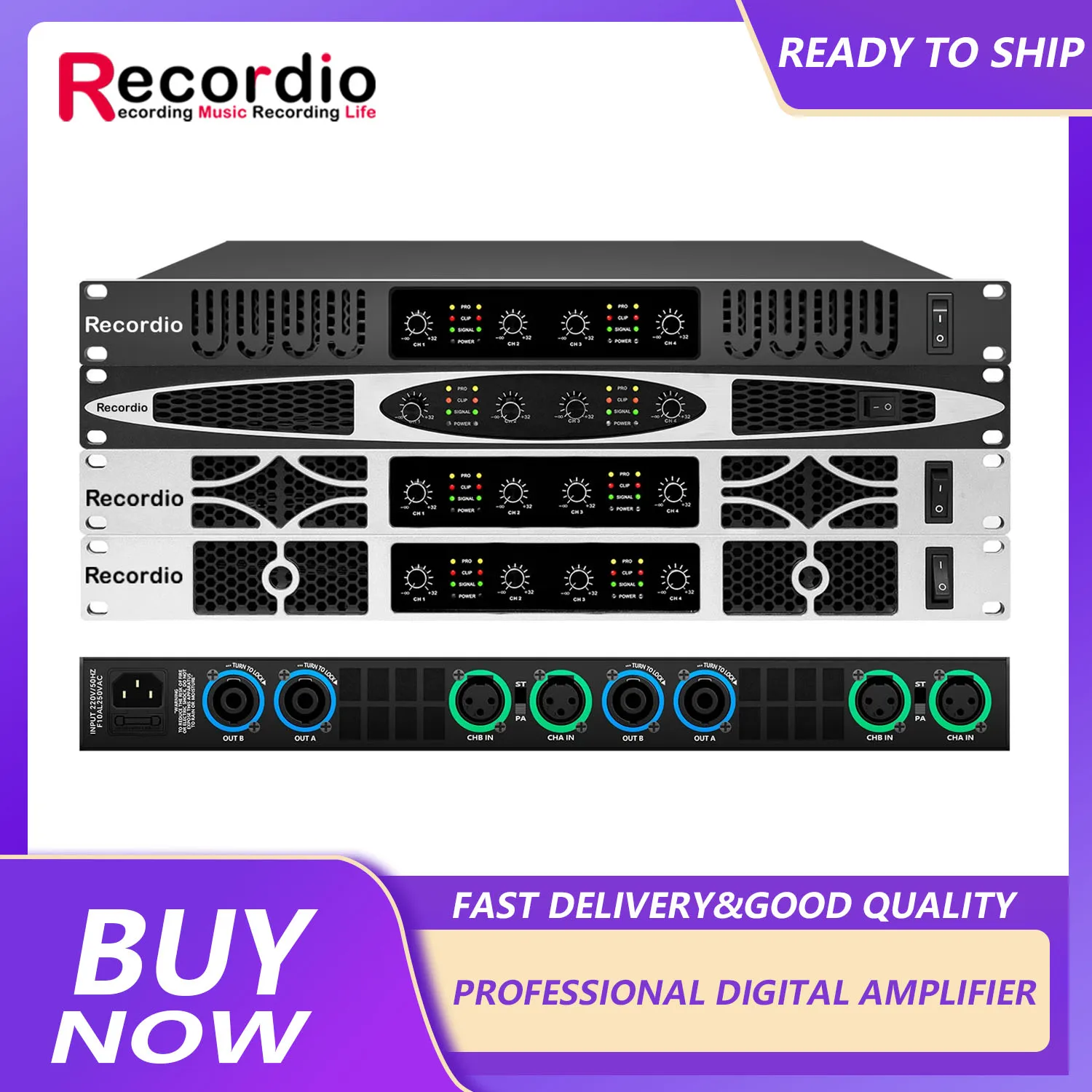 

GAP-D4810 4 Channel Class D Digital Amplifiers with 20000W*4 Use for Professional Stage