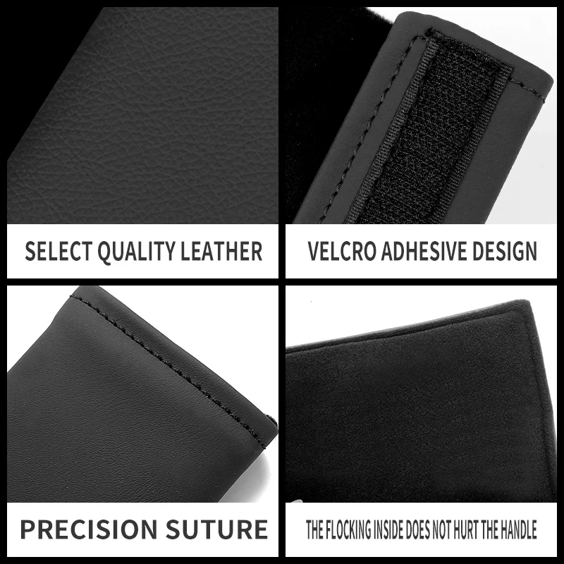 Car Safety Belt Shoulder Cover Leather Seatbelt Protection Pad Accessories For Volkswagen VW GTI Rline R Polo Golf Passat Tiguan