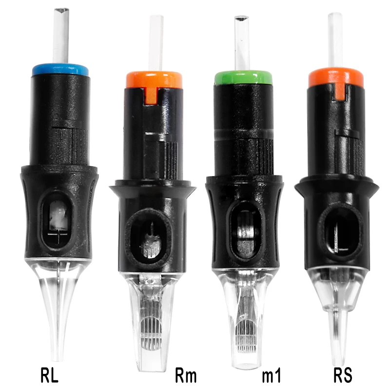 

RL RS M1 RM иглы для тату-картриджей с круглым вкладышем, одноразовые стерилизованные безопасные иглы для татуировок для тату-машин, ручки для татуировки