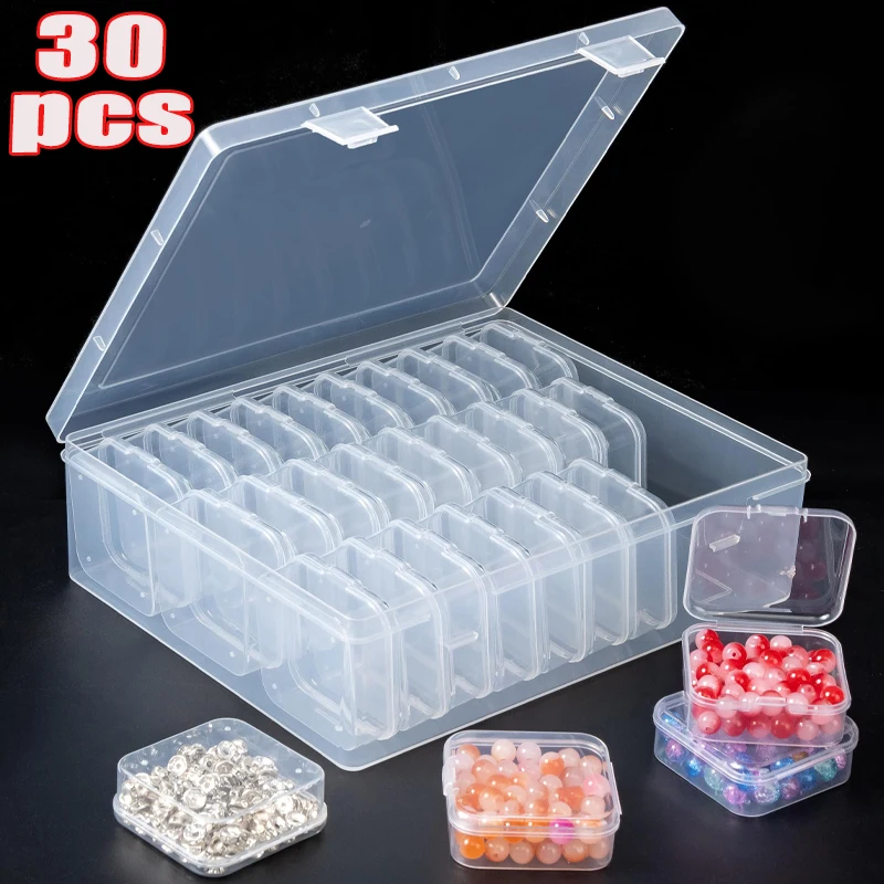 

Transparent Plastic Group Box Independent Classification Storage Box DIY Product Packaging Bead and Accessories Packaging Box