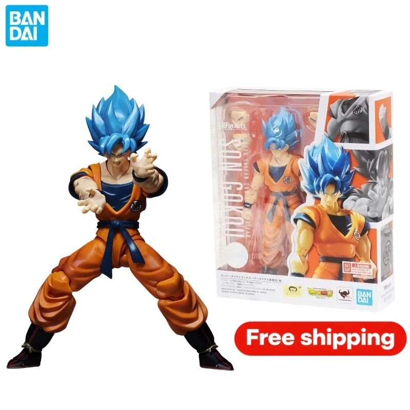 

Genuine Bandai S.H.Figuarts Dragon Ball Super Super Saiyan Blue Son Goku Articulated Action Figure Collectible With Original Box